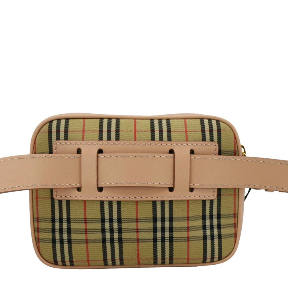 Burberry  1983 Knight Check Link Leather Crossbody Belt Bag Pink - Picture 4 of 12